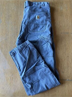 Carhartt Slate Gray Utility Work Pants with Patch Pocket